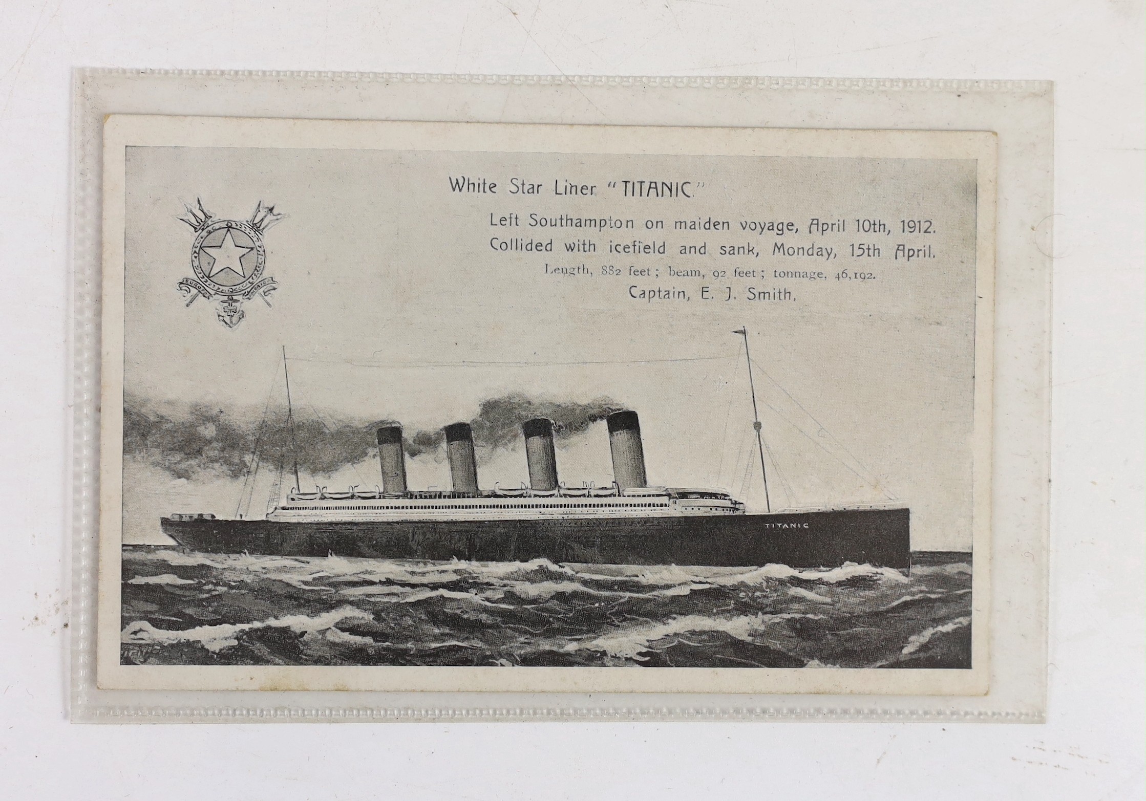 Beesley, Lawrence - The Loss of the SS. Titanic: its story and its lessons ... 3 photo plates & 2 folded plans; publisher's cloth. William Heinemann, 1912